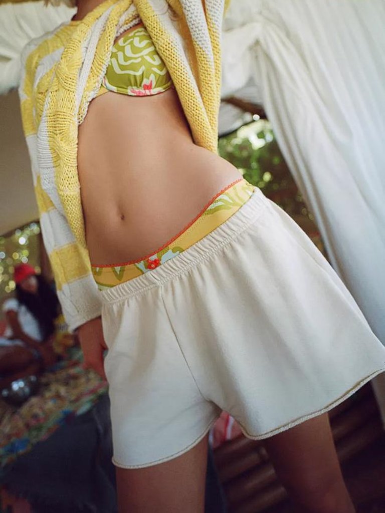 Urban Outfitters Out From Under Around The Way Shorties Size Xs In Parchment
